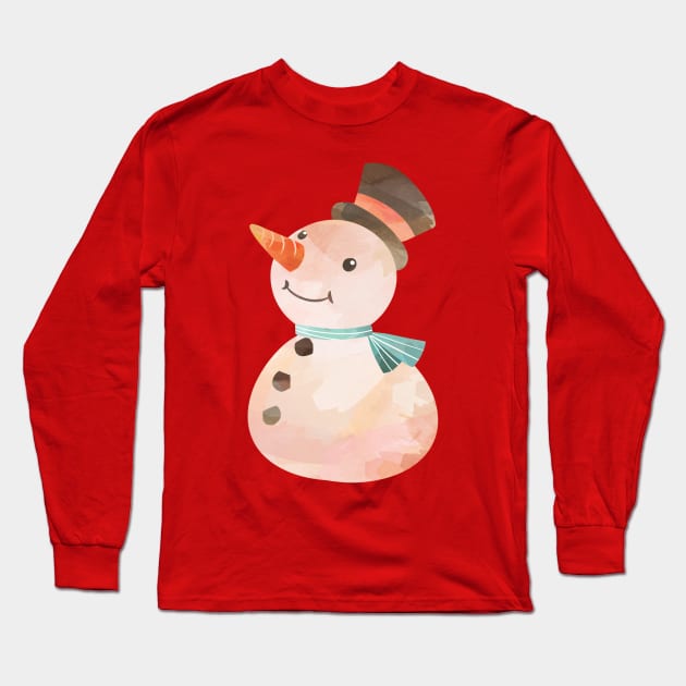 funny snowman Long Sleeve T-Shirt by MiRaFoto